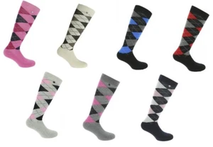 EQUITHEME Argyle Socken Kniestrümpfe Winter Reitsocken Reitstrümpfe Neue Farben! - Bild 1 von 9