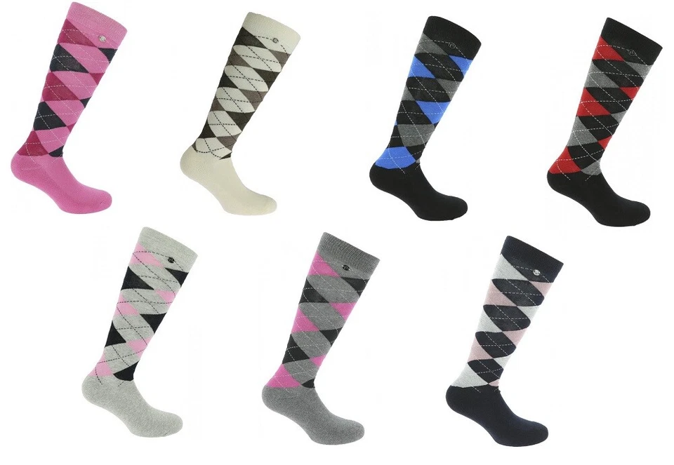EQUITHEME Argyle Socken Kniestrümpfe Winter Reitsocken Reitstrümpfe Neue Farben! - Bild 1 von 1