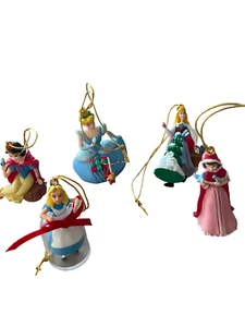 Disney Miniature Christmas Ornaments Snow White, Cinderella, ETC Lot of 5 - Picture 1 of 6