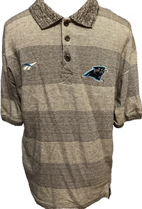 Reebok NFL Apparel Mens Large Polo Golf Shirt Carolina Panthers Football Sports - Picture 1 of 13