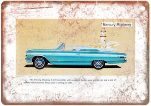 Vintage 1963 Mercury Monterey S-55 Convertible Ad Reproduction Metal Sign A11819 - Picture 1 of 2