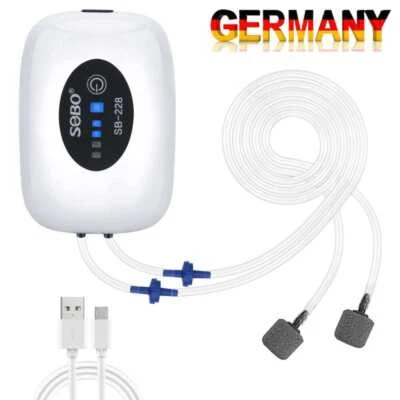 API 4800mAh Aquarium Luftpumpe Akku Sauerstoffpumpe USB Pumpe Home & Aquarium