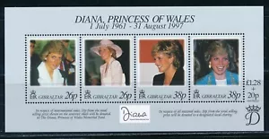 Gibraltar - MNH Princess Lady Diana Souvenir Sheet (1997) - Picture 1 of 1