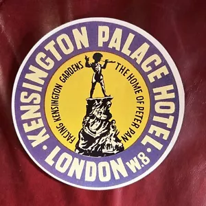 The Kensington Palace Hotel London England Luggage Label/Sticker Repro. - Picture 1 of 2