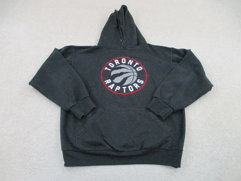 Toronto Raptors Sweater Adult Medium Black Red NBA Basketball Hooded Mens A87 * Cover