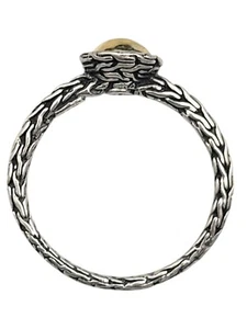 John Hardy zierlicher verzierter Ring 22k Gelbgold Kuppel & Sterlingsilber Größe 6,75 - Bild 1 von 7
