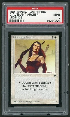 1994 MTG Magic the Gathering Card Legends D'Avenant Archer PSA 9 - Image 1 of 2