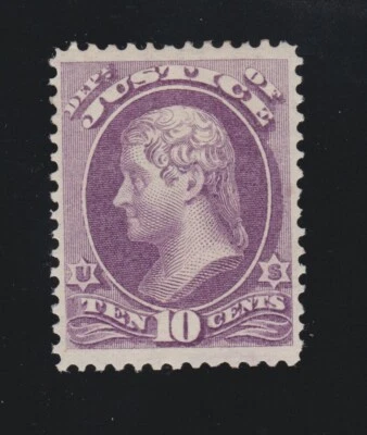 US O29 10c Justice Department Official Mint w/ PF Cert VF OG H SCV $310 - Image 1 of 3