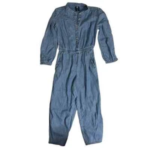 Girls Longsleeve Denim Romper XS - Picture 1 of 4