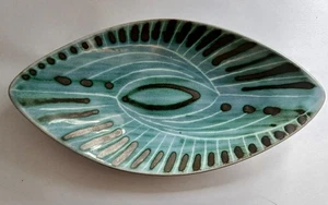 Vintage Hastings Pottery Dish DENNIS LUCAS Mid Century Design - 20cm long - Picture 1 of 5