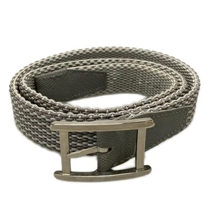 Auth JOSEPH - Gray Light gray Leather Hardware Belt - Picture 1 of 6