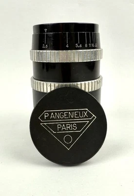 P. Angenieux Paris 90mm 1:2.5 Black Exakta Mount Lens Type Y12 #372730 W/ Caps - Image 1 of 4