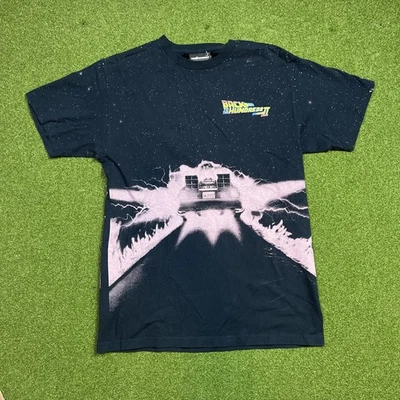Back To The Future Shirt Mens Medium All Over Print The Hundreds AOP DeLorean - Image 1 of 4