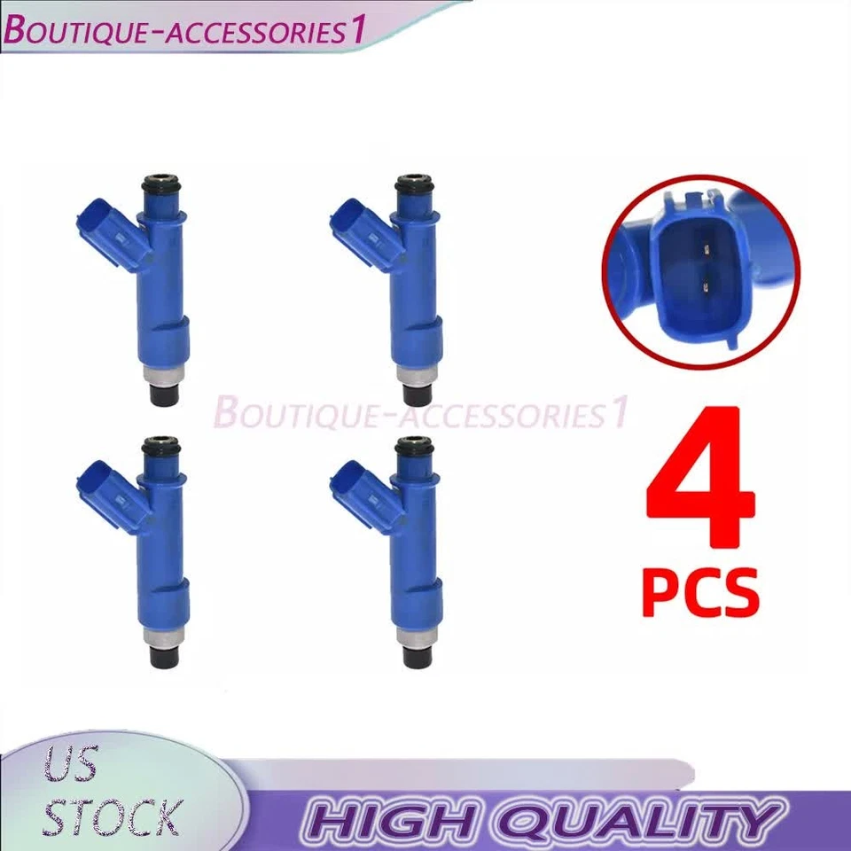 Nuevos inyectores de combustible 4 piezas para Toyota Corolla Matrix Pontiac Vibe 2004-2008 1,8 L Foto 1 de 4