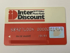 Inter Discount Credit Card▪️France▪️2001 Exp▪️Banque Sofinco▪️Unsigned - Picture 1 of 2