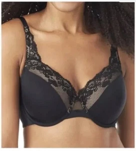 NWT Olga 42DD Cloud 9 Lace Underwire Contour Bra GF7961A Black - Picture 1 of 3