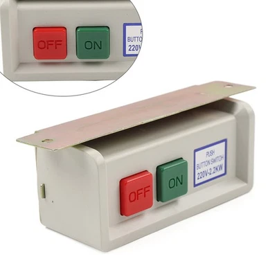 Interruptor de encendido y apagado pulsador para máquina de coser industrial motor 220 voltios Foto 1 de 4