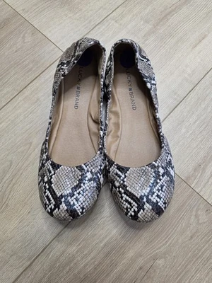 Zapatos planos de ballet con estampado de serpiente Lucky Brand para mujer talla 8,5 NUEVO Foto 1 de 4