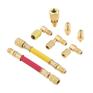 R134A R12 Converting Adapter Kit 1 Set Flexible Hose Adapters R134A R12 Tool ✨  - Picture 1 of 8