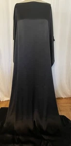 100% Silk Charmeuse 19mm Black Luxurious Fabric 4 yards Long 46" Wide - Picture 1 of 7