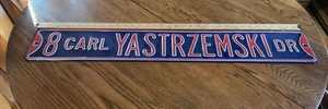 Carl / Mike Yastrzemski St.-8 acero 3 pies letrero de calle clásico - Imagen 1 de 4