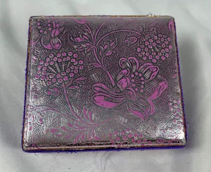Deko Schmuck Karton Geschenkbox Vintage - Lavendel Grundfarbe mit Blumen - Bild 1 von 7