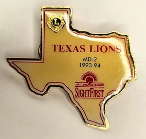 Vintage Texas Lions International Club Pin Pendant SightFirst - Picture 1 of 3