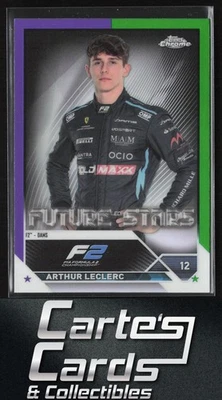 Arthur Leclerc 2023 Topps Chrome Formula 1 #85 Purple/Green Refractor Dams F2 - Image 1 of 2