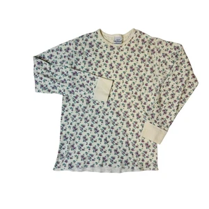 Camicia termica vintage Duofold floreale manica lunga top donna M Cottagecore Grannycore - Foto 1 di 7