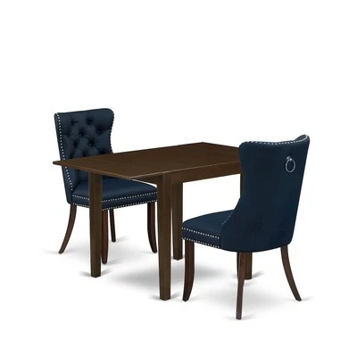 3 Piece Kitchen Table Set Consists of a Rectangle Dining Table with Dropleaf - Image 1 of 4