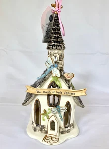 Blue Sky Clayworks Chapel Church God’s Embrace Tealight Candle Holder - Picture 1 of 9