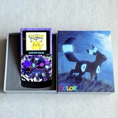 NINTENDO GAME BOY COLOR - IPS V3 - POKÉMON UMBREON SHINY - MENÙ OSD + LED TASTI - Immagine 1 di 4