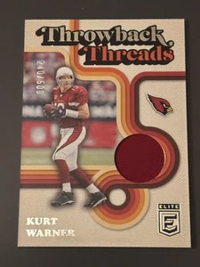 2024 Donruss Elite #THT-KWA Kurt Warner Throwback Threads MEM Patch #/500 - Picture 1 of 2