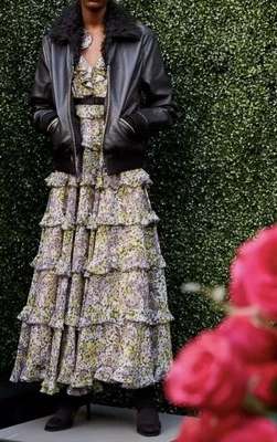 Vestido largo floral Giambattista Valli X H&M HM en capas L Foto 1 de 4