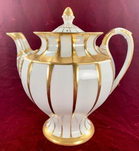 Furstenberg Grecque Athena Teapot & Lid Bavaria White Gold 1966-2006 Vintage (O) - Picture 1 of 12