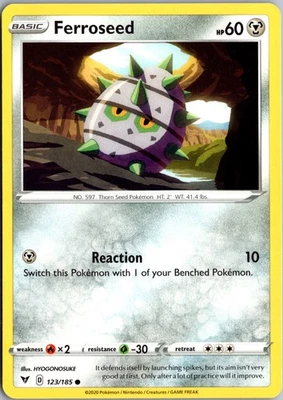 Ferroseed Normal Common SWSH04: Vivid Voltage 123/185 NM - Image 1 of 2