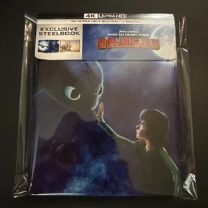 How To Train Your Dragon (4K HD + BLU-RAY) Exclusive Steelbook LIKE NEW - Picture 1 of 8