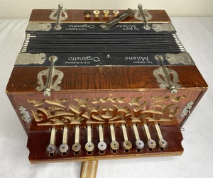 Vintage Working German-Made Milano Organetto Button Accordion - Circa 1880's - Picture 1 of 8