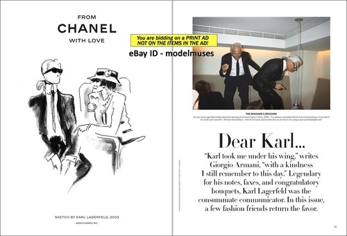 KARL LAGERFELD TRIBUTE Multimarca 12 pagine STAMPA ANNUNCIO 2023 FENDI Dior LV Armani ++
