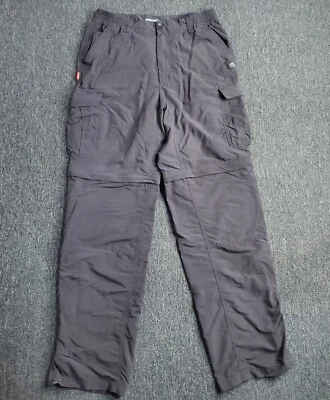 Pantalones Craghoppers Para Hombre Talla 34" Grande Marrón NosiLife Pantalones Convertibles Cremallera Foto 1 de 4