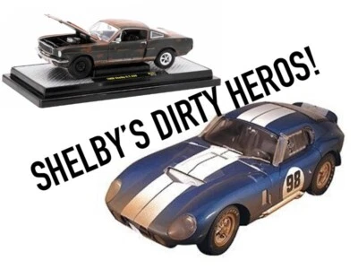 Shelby’s Dirty Heros 1965 Daytona Cobra 1:18 + Rusted 1966 Shelby GT350 1:24 - Image 1 of 3