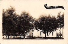 Hull IA Public School w/Italianate Belfry and Fire Escapes 1907 RPPC