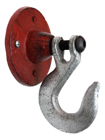 Cast Iron Decorative Tow Style Farmhouse Red Swivel Coat Hat Hook Wall Hanger Cover