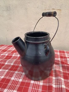  Antique  Stoneware Batter Jug Primitive Crock Perfect for Pancakes! - Picture 1 of 8