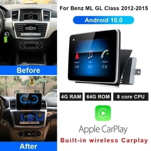 Android 13.0 Car GPS Multimedia Navi Stereo Wireless Carplay For Benz ML GL X166 - Picture 1 of 12
