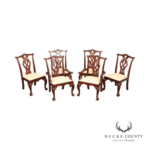 Stanley Furniture Set of Six Mahogany 'Stoneleigh' Dining Chairs Cover