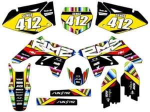 2007-2009 RMZ 250 SERAPE Black Senge Graphics Kit Compatible with Suzuki - Picture 1 of 10