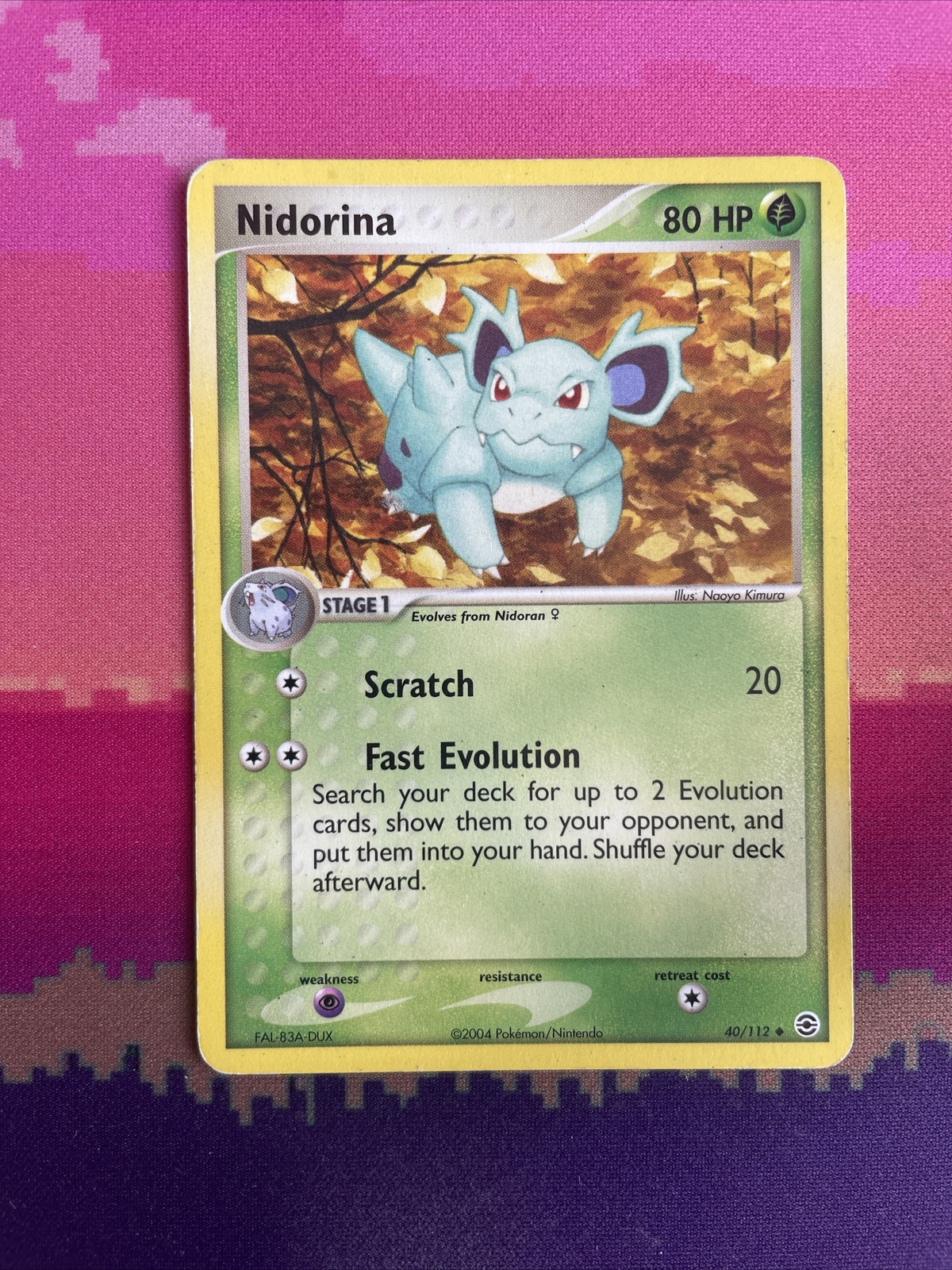 Pokemon Card Nidorina EX Firered LeafGreen Uncommon 40/112 Near Mint 