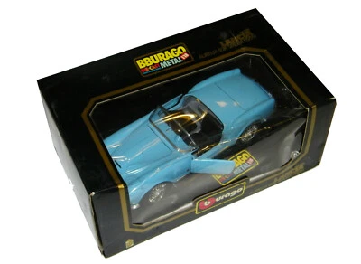 Bburago Lancia Aurelia B24 Spider 1955 Modellino Auto Celeste 15 - Immagine 1 di 2