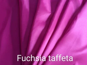 Fuchsia Taffeta 100% Polyester 59/60" wide by the yard or roll. Free swatch - Picture 1 of 6